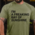 Men's I'M A FREAKING RAY OF SUNSHINE FUNNY JOKE COTTON T-SHIRT