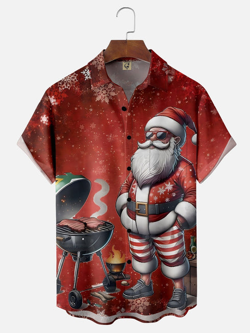 Men's Christmas Funny Graphic Short Sleeve Hawaiian Shirt