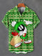 Men's Christmas Cartoon Funny Graphic Short Sleeve Hawaiian Shirt