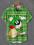 Men's Christmas Cartoon Funny Graphic Short Sleeve Hawaiian Shirt