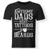 Men's Awesome Dads Have Tattoos And Beards Print T-shirt