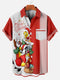 Men's Christmas Cartoon Funny Graphic Short Sleeve Hawaiian Shirt
