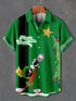 Men's Christmas Cartoon Funny Graphic Short Sleeve Hawaiian Shirt