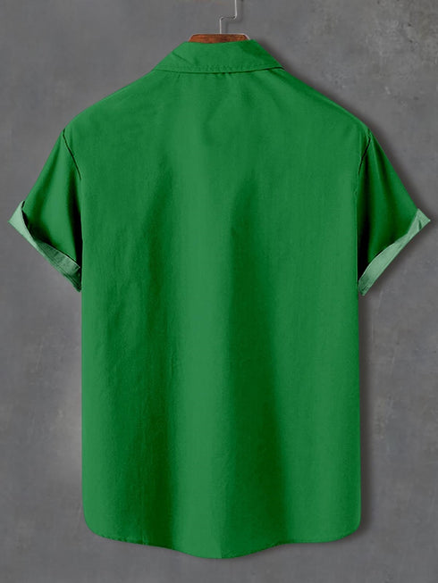 Men's Christmas Cartoon Funny Graphic Short Sleeve Hawaiian Shirt