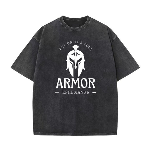 Unisex Put On The Full Armor Washed T-Shirt