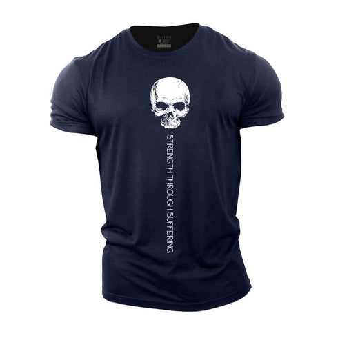 Men's Skull Strength Cotton T-Shirt