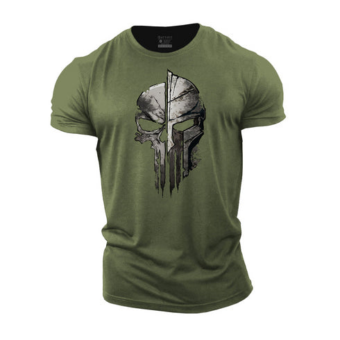 Men's Skeleton Spartan Cotton T-Shirt