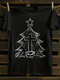 Unisex The Cross And The Christmas Tree Print T-shirt