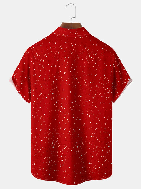 Men's Christmas Funny Graphic Short Sleeve Hawaiian Shirt