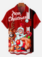 Men's Christmas Funny Graphic Short Sleeve Hawaiian Shirt