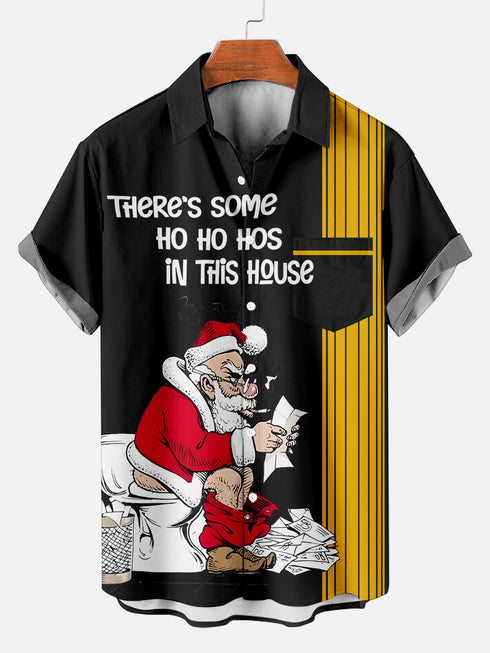 Men's Christmas Funny Graphic Short Sleeve Hawaiian Shirt