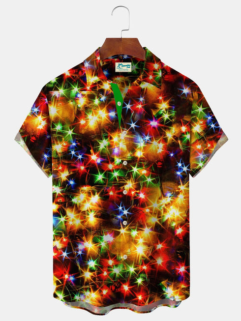 Men's Christmas Funny Graphic Short Sleeve Hawaiian Shirt