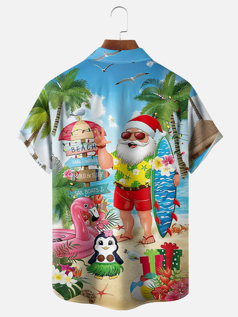 Men's Christmas Funny Graphic Short Sleeve Hawaiian Shirt
