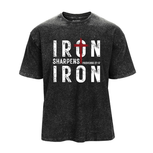 Men's Iron Sharpens Iron Washed T-Shirt