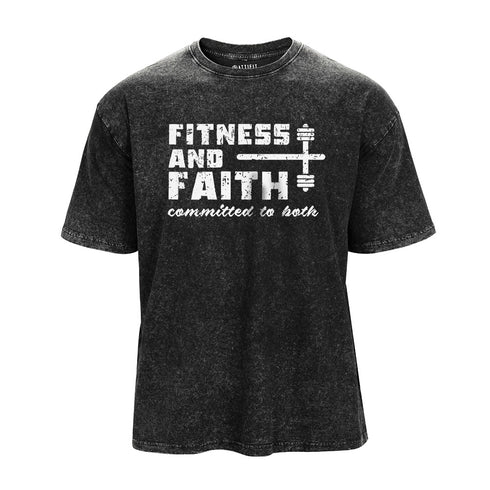 Men's Fitness and Faith Washed T-Shirt