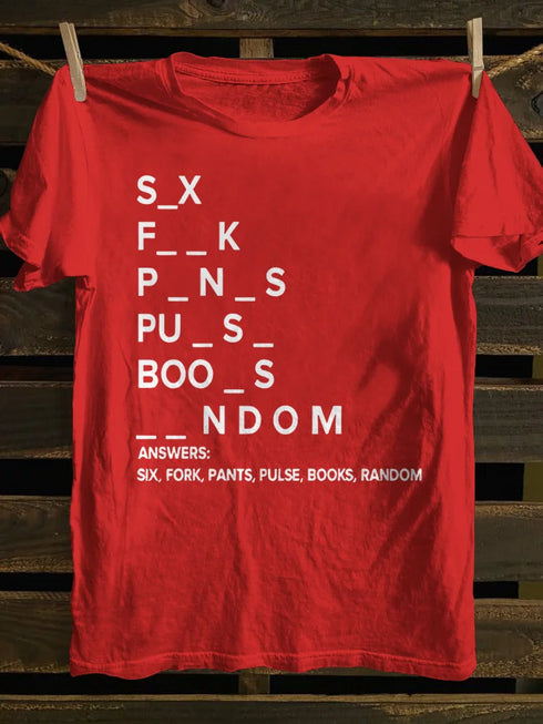 Unisex Answers Six Fork Pants T-shirt