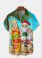 Men's Christmas Funny Graphic Short Sleeve Hawaiian Shirt