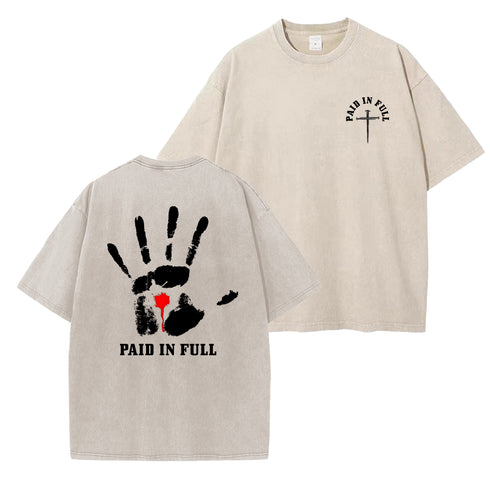 Unisex Paid In Full Washed T-Shirt