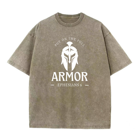 Unisex Put On The Full Armor Washed T-Shirt