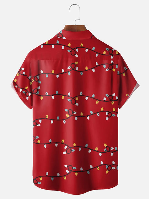 Men's Christmas Funny Graphic Short Sleeve Hawaiian Shirt