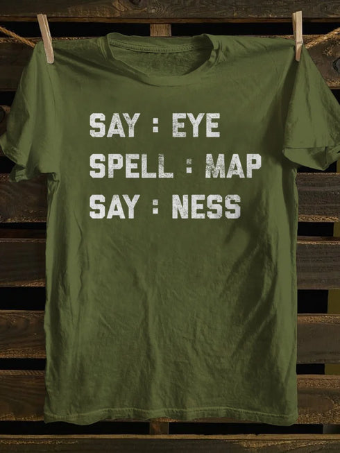 Unisex Say Ele Spell Map Say Ness T-shirt