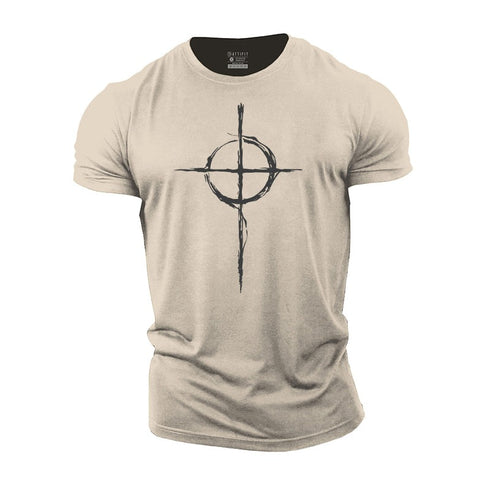 Men's Celtic Cross Graphic Cotton T-Shirts