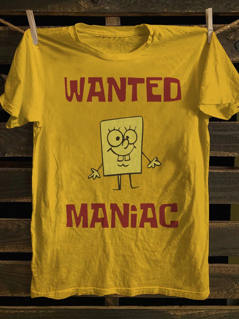 Unisex Wanted Maniac T-shirt