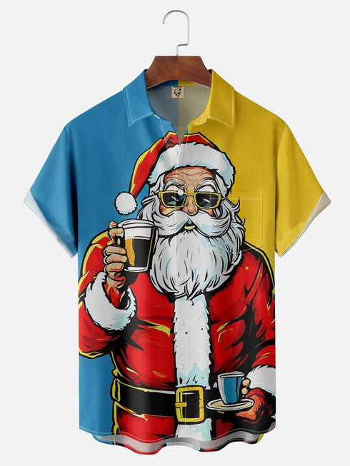 Men's Christmas Funny Graphic Short Sleeve Hawaiian Shirt