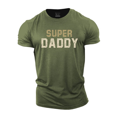 Men's Super Daddy Graphic Cotton T-Shirt