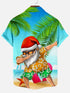 Men's Christmas Funny Graphic Short Sleeve Hawaiian Shirt