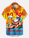 Men's Christmas Funny Graphic Short Sleeve Hawaiian Shirt