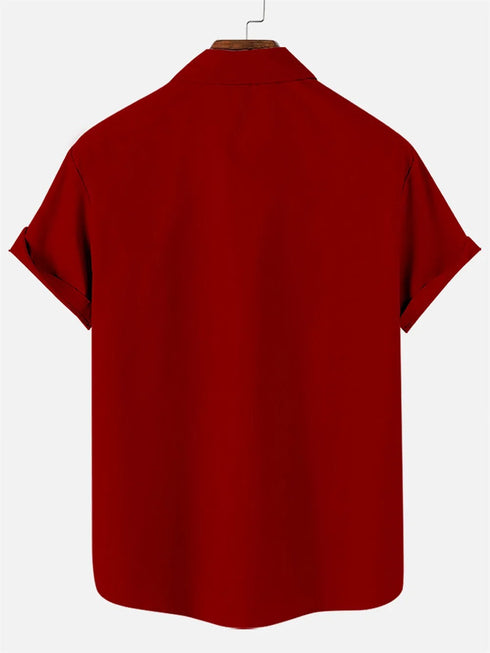 Men's Cartoon Funny Graphic Short Sleeve Hawaiian Shirt