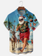 Men's Christmas Funny Graphic Short Sleeve Hawaiian Shirt
