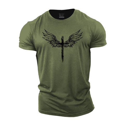 Men's Wings Cross Print T-shirts