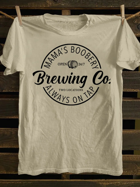 Unisex Brewing Co Funny Breast Feeding T-shirt