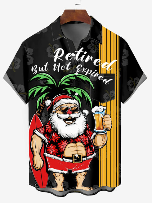 Men's Christmas Funny Graphic Short Sleeve Hawaiian Shirt