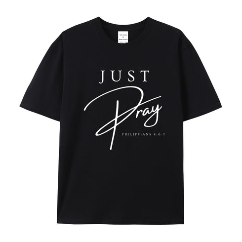 Unisex Just Pray Cotton T-Shirt