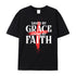 Unisex Saved By Grace Living By Faith Cotton T-Shirt