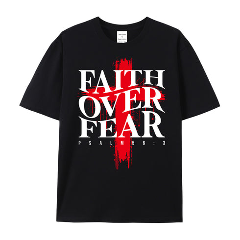 Unisex Faith Over Fear Cotton T-Shirt