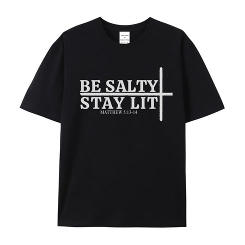 Unisex Be Salty Stay Lit Cotton T-Shirt