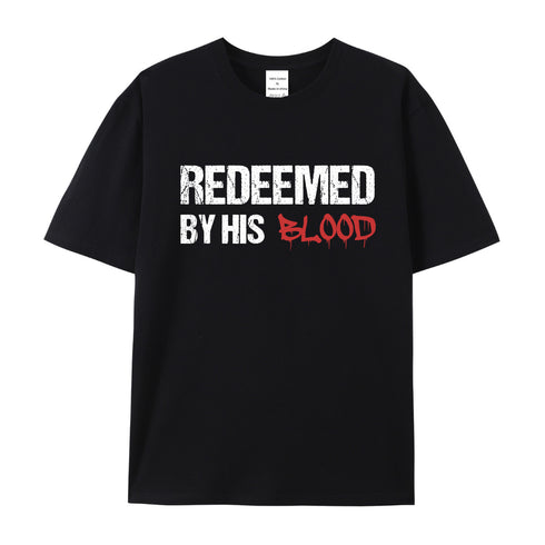 Unisex Redeemed By His Blood Cotton T-Shirt