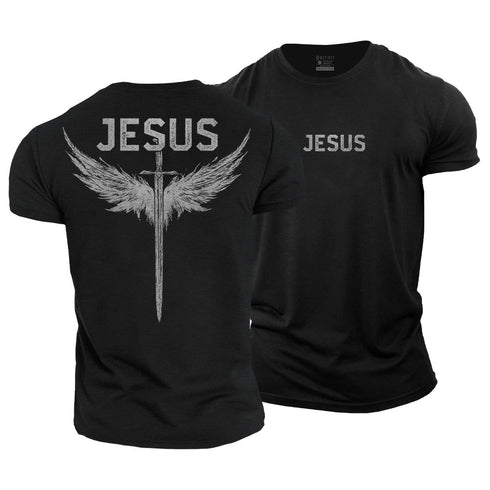 Men's Jesus Wings Cotton T-Shirt