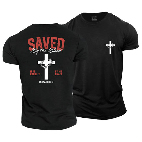 Men's Saved By The Blood Cotton T-Shirt