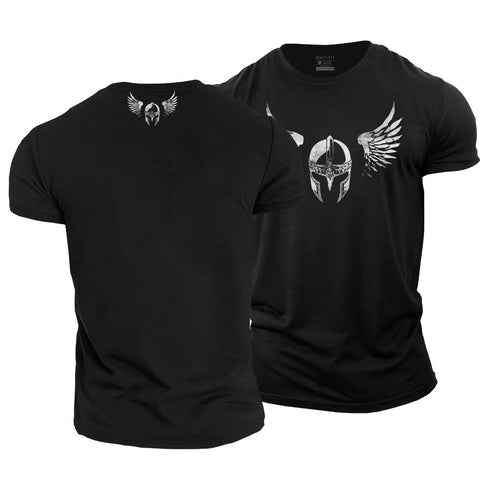 Men's Spartan Warrior Helmet Cotton T-Shirt