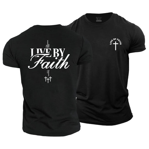 Men's Live By Faith Cotton T-Shirt