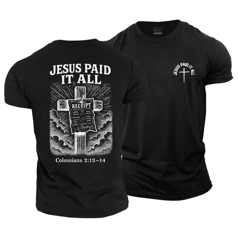 Men's Jesus Paid It All Cotton T-Shirt