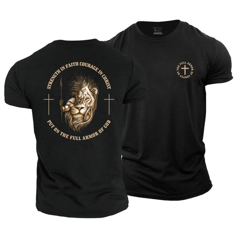 Men's Put On The Full Armor Of God Cotton T-Shirt