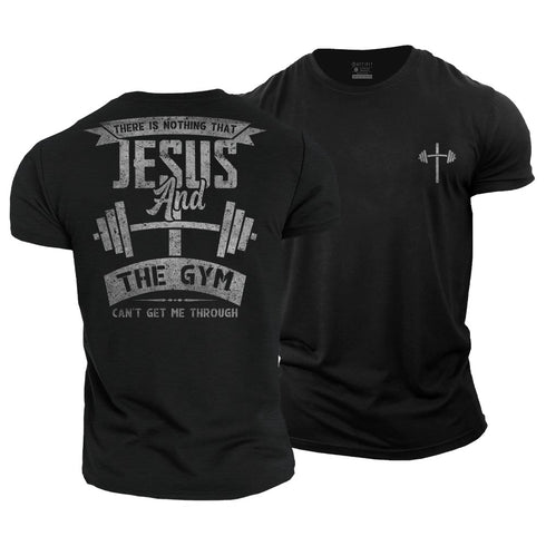 Men's Jesus and The Gym Cotton T-Shirt