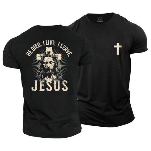 Men's He Died I Live I Serve Cotton T-Shirt
