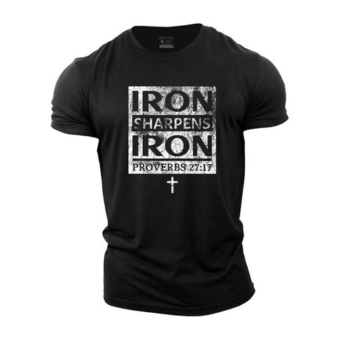 Men's Iron Sharpens Cotton T-Shirt